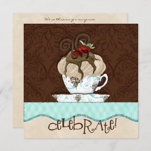 Invitation Célébrez l'invitation de fête d'anniversaire de (Devant / Derrière)