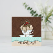 Invitation Célébrez l'invitation de fête d'anniversaire de (Debout devant)