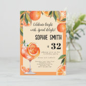 Invitation Célébrez lumineux avec Aperol plaisir anniversaire (Debout devant)