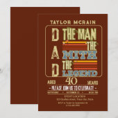 Invitation Célébrez N'Importe Quel Âge : L'Homme, Le Mythe, L (Devant / Derrière)