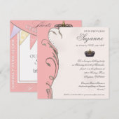 Invitation Célébrez royal la fille de fête d'anniversaire de (Devant / Derrière)