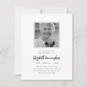 Invitation Célébrez Sa Vie Merveilleuse Photo commémorative m (Devant)