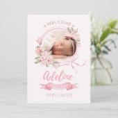 Invitation ''Célébrez votre petit miracle en style." (Debout devant)