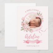 Invitation ''Célébrez votre petit miracle en style." (Devant / Derrière)