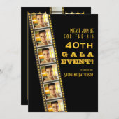 Invitation Célébrité de la première vidéo Gala photo 40e anni (Devant / Derrière)