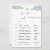 Invitation Celebrity Baby Name Twinkle Star Baby shower Jeu (Devant)