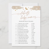 Invitation Celebrity Baby Name Twinkle Star Baby shower Jeu (Devant)