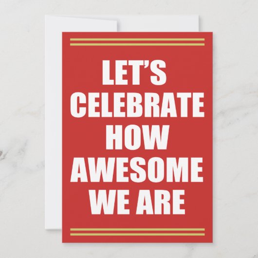 Invitation Célébrons à quel point nous impressionnants sommes (Devant)