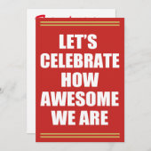 Invitation Célébrons à quel point nous impressionnants sommes (Devant / Derrière)