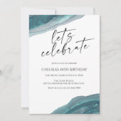 Invitation Célébrons, Anniversaire Minimaliste, Tout Âge, (Devant)