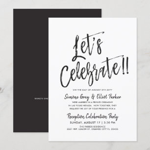 Invitation Célébrons   Après-Mariage