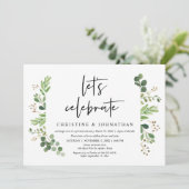 Invitation Célébrons, dîner de mariage en fuite (Debout devant)