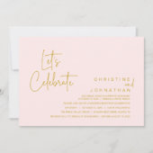 Invitation Célébrons, dîner de mariage intime (Devant)