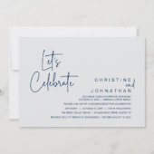 Invitation Célébrons, dîner de mariage intime (Devant)