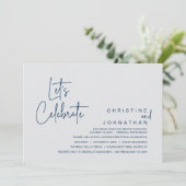 Invitation Célébrons, dîner de mariage intime (Debout devant)