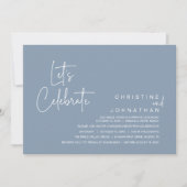 Invitation Célébrons, dîner de mariage intime (Devant)