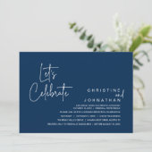 Invitation Célébrons, dîner de mariage intime (Debout devant)