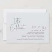 Invitation Célébrons, Dîner Intime de Mariage Fugace (Devant)