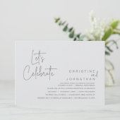 Invitation Célébrons, Dîner Intime de Mariage Fugace (Debout devant)