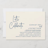 Invitation Célébrons, Dîner Intime de Mariage Fugace (Devant)