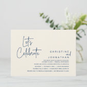 Invitation Célébrons, Dîner Intime de Mariage Fugace (Debout devant)