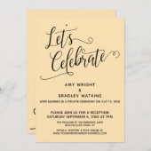 Invitation Célébrons Ensemble Réception Élégante de la Pêche (Devant / Derrière)