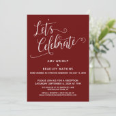 Invitation Célébrons Ensemble une Réception Élégante en Bourg (Debout devant)