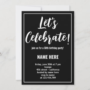 INVITATION CÉLÉBRONS FÊTE D'ANNIVERSAIRE SUR MESURE