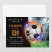 Invitation Célébrons, Fête de Foot, Thème Football (Devant / Derrière)