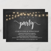 Invitation Célébrons, Fête de Mariage Rustique dans (Devant / Derrière)