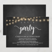 Invitation Célébrons, Fête d'élopement de mariage rustique da (Devant / Derrière)