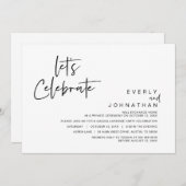 Invitation Célébrons, Fuite de Mariage (Devant / Derrière)