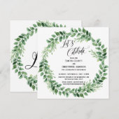 Invitation Célébrons la Couronne de Verdure Réception uniquem (Devant / Derrière)