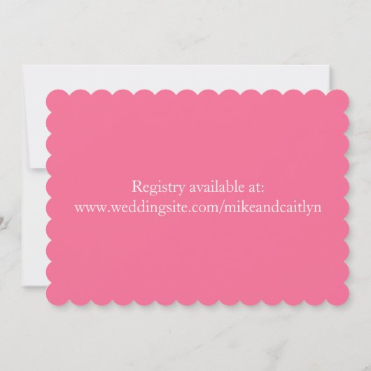 Invitation Célébrons la Cupcake Rose Mariage Baby Shower (Dos)