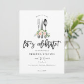 Invitation célébrons la fête d'anniversaire florale de (Debout devant)