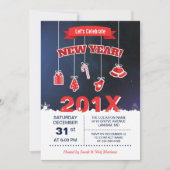 Invitation Célébrons la partie 2018 de compte à rebours de (Devant)