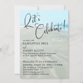 Invitation Célébrons la réception de l'eau aqua sur le sable  (Devant)