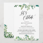 Invitation Célébrons la Réception de Verdure d'Eucalyptus (Devant / Derrière)