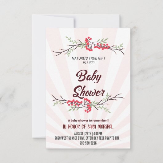 Invitation Célébrons l'arrivée de votre petit miracle ! (Devant)