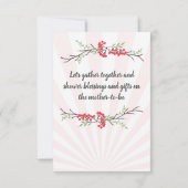 Invitation Célébrons l'arrivée de votre petit miracle ! (Dos)