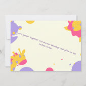 Invitation Célébrons l'arrivée de votre petit miracle ! (Dos)