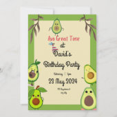 Invitation "Célébrons l'avocat ! Fête d'anniversaire" (Devant)