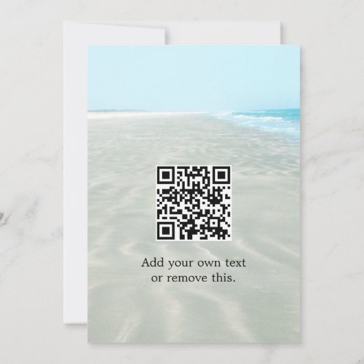 Invitation Célébrons le code QR de l'eau de sable ondulé de s (Dos)