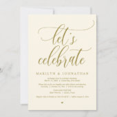 Invitation Célébrons le Mariage Elopement Dîner Dancing (Devant)