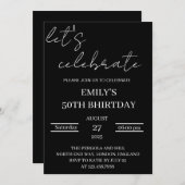 Invitation Célébrons le Modèle d'invitation, surp modifiable (Devant / Derrière)