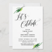 Invitation Célébrons le script florissant et la verdure (Devant)