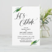 Invitation Célébrons le script florissant et la verdure (Debout devant)