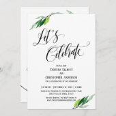 Invitation Célébrons le script florissant et la verdure (Devant / Derrière)