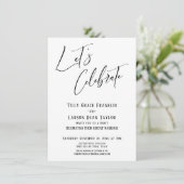 Invitation Célébrons l'élégance moderne de la fête de mariage (Debout devant)