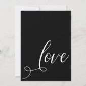 Invitation Célébrons l'Élégance Réception Élégante Noire Uniq (Dos)